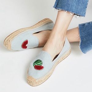 SOLUDOS WATERMELON SHOES 🍉 BLUE ESPADRILLES 9.5 NEW